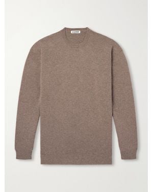Jil Sander Cashmere And Wool-Blend Sweater - Brown