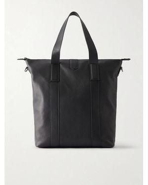 Canali Full-Grain Leather Tote - Black