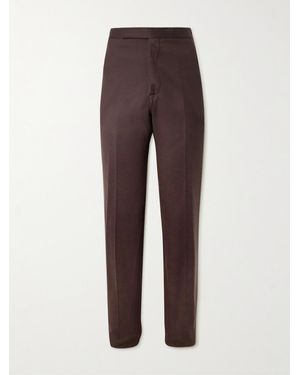 Gabriela Hearst Sebastian Straight-Leg Wool Trousers - Brown