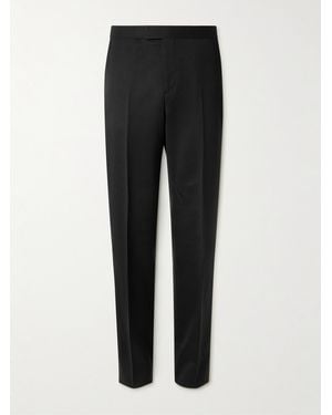 Favourbrook Hampton Slim-Fit Grosgrain-Trimmed Wool-Twill Tuxedo Trousers - Black