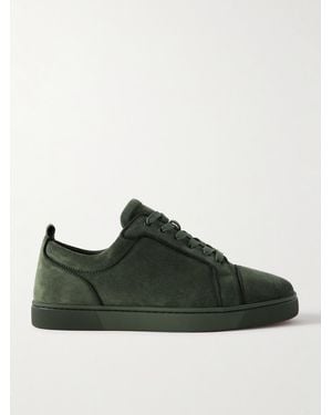 Christian Louboutin Louis Junior Suede Trainers - Green