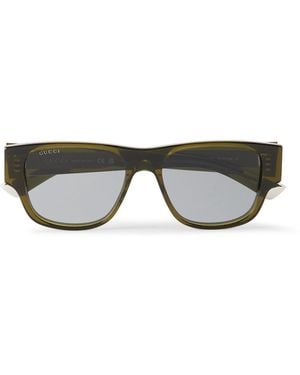 Gucci Square-Frame Acetate Sunglasses - Gray