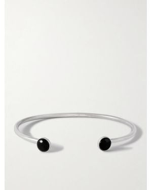 Mikia Sterling Silver Obsidian Cuff - Natural