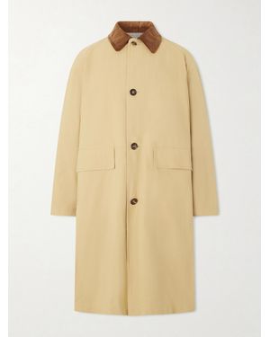 Drake's Reversible Corduroy-Trimmed Cotton And Linen-Blend Jacket - Natural