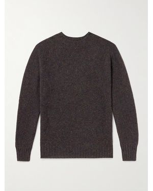 Sunspel Shetland Wool Sweater - Grey