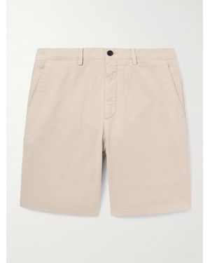 MR P. Straight-Leg Garment-Dyed Cotton-Blend Twill Bermuda Shorts - Natural