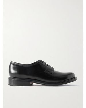 Grenson Camden Polished-Leather Derby Shoes - Nero