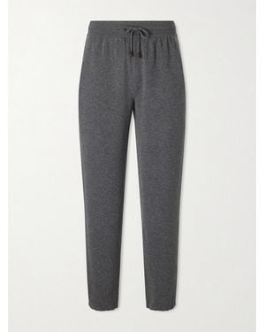 Loro Piana Merano Tapered Cashmere Trousers - Grey