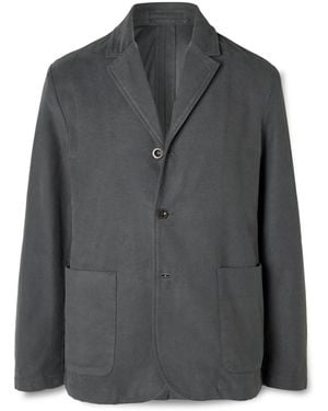 MR P. Organic Cotton-Blend Moleskin Suit Jacket - Gray