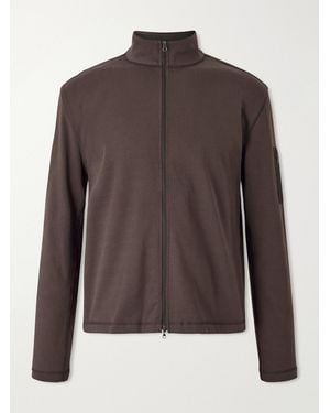 Amomento Cotton Zip-Up Sweater - Braun