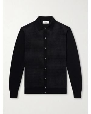 Lardini Fresco Wool Cardigan - Blau