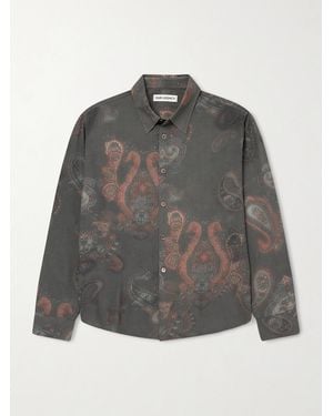 Our Legacy Beyond Paisley-print Rayon Shirt - Grey