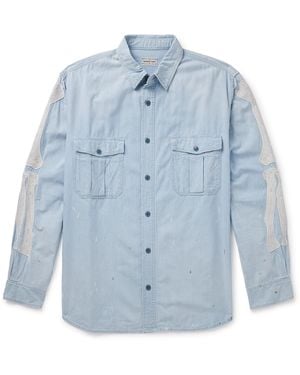 Kapital Embroidered Cotton-Chambray Shirt - Blue