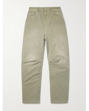 Loewe Paula's Ibiza Barrel-leg Cotton-twill Trousers - Natural