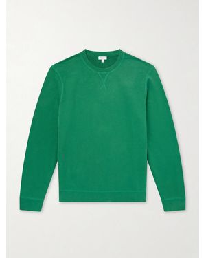 Sunspel Cotton-Jersey Sweatshirt - Green