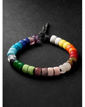 Carolina Bucci Forte Beads Blackened-Stone Bracelet - Multicolour