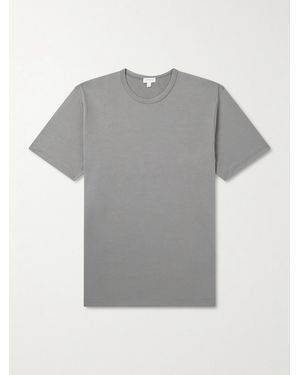 Sunspel Slim-fit Cotton-jersey T-shirt - Grey