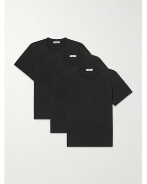 CDLP Three-Pack Lyocell And Pima Cotton-Blend Jersey T-Shirts - Black