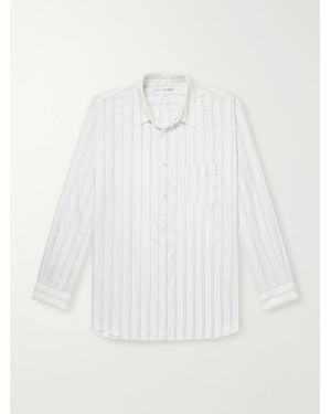Comme des Garçons Striped Satin Shirt - Weiß