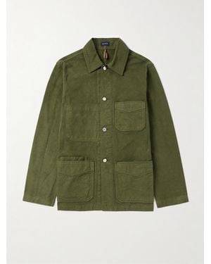 Drake's Duck Cotton-Canvas Chore Jacket - Green