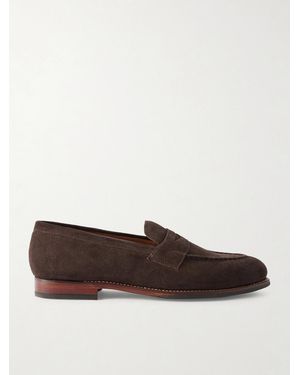 Grenson Lloyd Suede Loafers - Brown