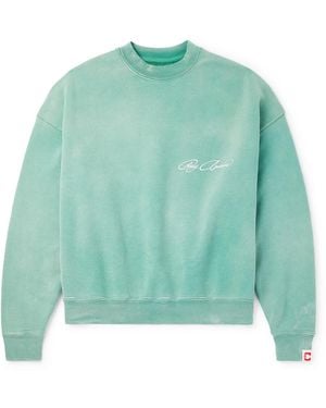 CHERRY LA Logo-print Cotton-jersey Sweatshirt - Green