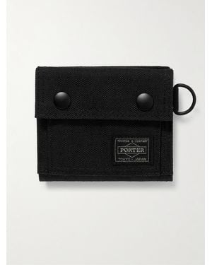 Porter-Yoshida and Co Smoky Cordura Duck Canvas Billfold Wallet - Black