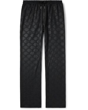 Celine Straight-Leg Logo-Jacquard Tech-Jersey Track Pants - Black