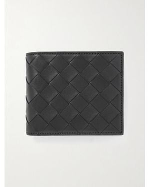 Bottega Veneta Intrecciato Leather Billfold Wallet - Black