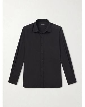 Tom Ford Silk-Charmeuse Shirt - Blue