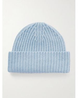 Umit Benan Murray Ribbed Cashmere Beanie - Blue