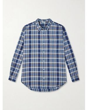 Aimé Leon Dore Checked Cotton Shirt - Blue