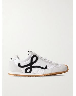 Loewe Ballet Runner 2.0 Nylon & Calfskin Trainers - White