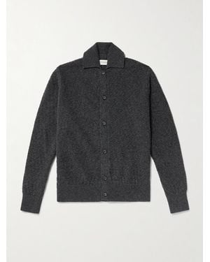 Oliver Spencer Jarvis Jacquard-knit Merino Wool Cardigan - Blue