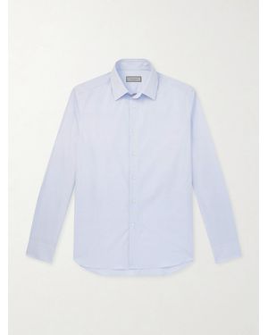 Canali Impeccabile Cutaway-Collar Cotton-Poplin Shirt - White