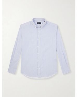 dunhill Striped Cotton-Poplin Shirt - White