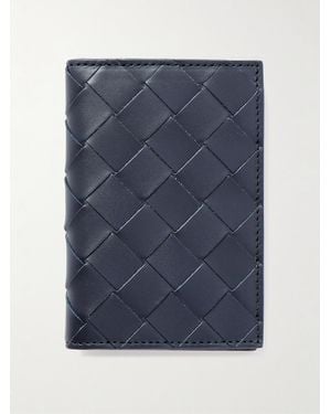 Bottega Veneta Intrecciato Leather Bifold Cardholder - Blue