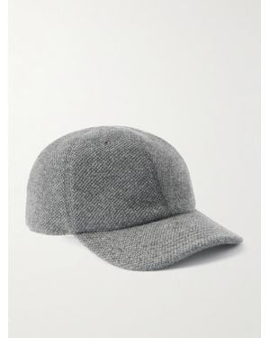 Kiton Logo-embroidered Cashmere Baseball Cap - Grey