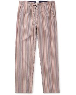 Paul Smith Striped Cotton Pajama Pants - Red