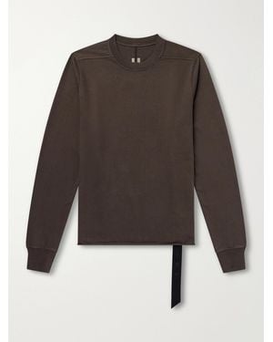 Rick Owens Cotton-Jersey Sweatshirt - Brown
