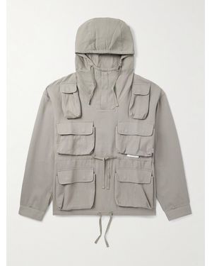 WTAPS Cotton-Twill Hooded Overshirt - Grey