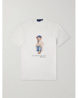 Polo Ralph Lauren Logo-Print Cotton-Jersey T-Shirt - White