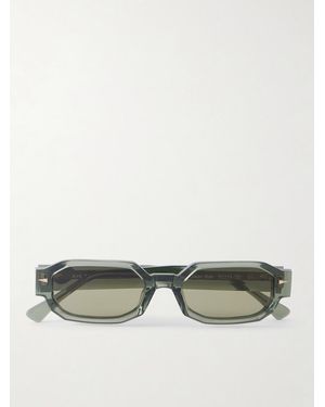 Ahlem Jules Oval-Frame Acetate Sunglasses - Green