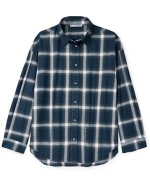 Acne Studios Setar Checked Organic Cotton-flannel Shirt - Blue
