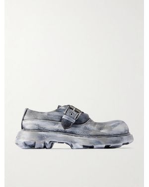 Acne Studios Leather Monk-Strap Shoes - Grey
