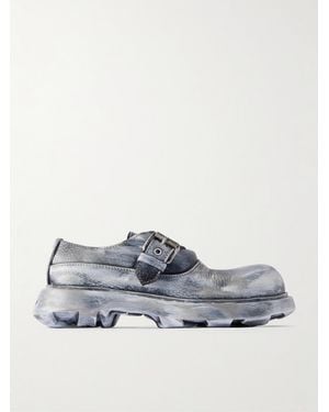 Acne Studios Leather Monk-Strap Shoes - Grey