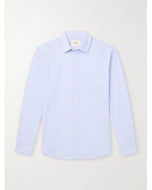 Folk Striped Seersucker Cotton Shirt - White