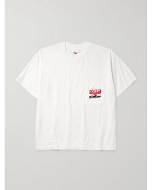 CHERRY LA T-Shirt aus Baumwoll-Jersey mit Logoprint - Weiß