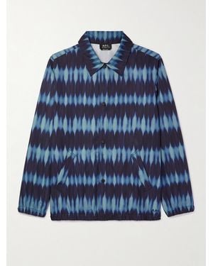 A.P.C. Vladimir Printed Shell Blouson Jacket - Blue
