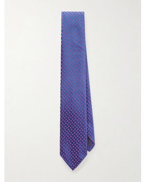 Charvet 8.5Cm Silk-Jacquard Tie - Purple
